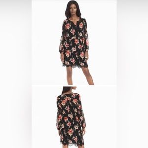 Brand new never worn!!!! WHITEHOUSEBLACKMARKET Floral Black & Pink w Black Lace